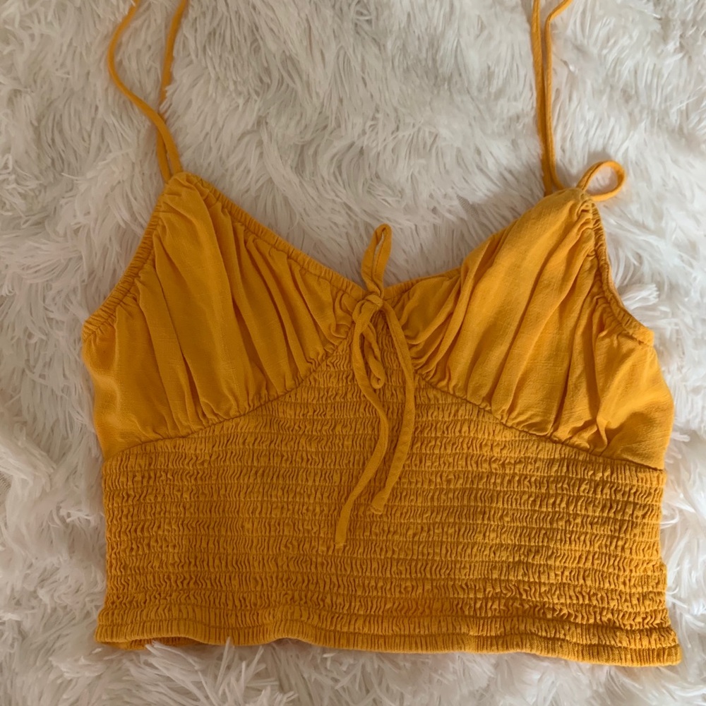 Yellow crop top